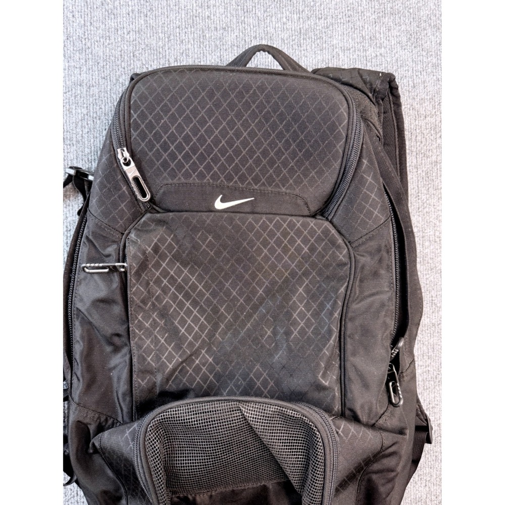 Nike Black Diamond Ripstop Backpack Laptop Travel School Bag Y2K 90s - Picture 7 of 9